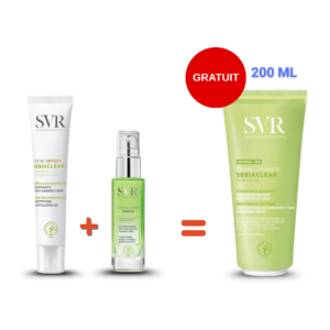 SVR PACK Sebiaclear SPF50 + Serum + Crème Lavante Gratuite