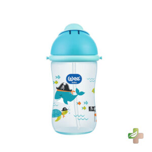 Wee Baby – Tasse avec paille – 6m+ – 380ml Couleur Bleu