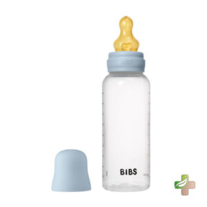 BIBS BIBERON BOTTLE LATEX MEDIUM FLOW BABY BLUE 270ML