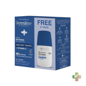 Beesline Natural Whitening Roll On Deodorant Instant White 2x50ML (1+1 Free)