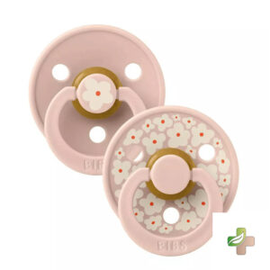 BIBS 02 SUCETTES NATURAL RUBBER JASMINE LATEX BLUSH MIX SIZE 2