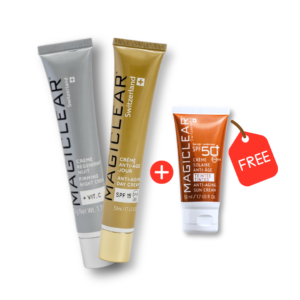 MAGICELAR Duo l Crème Anti-Age + Crème Solaire Teintée SPF50+ Gratuite