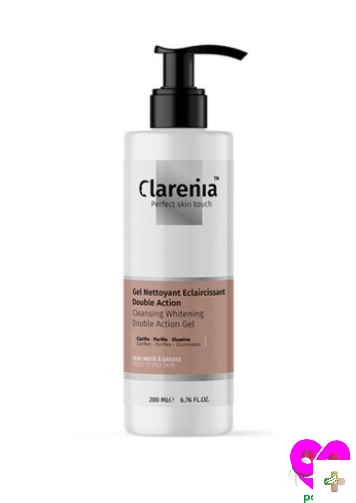 CLARENIA GEL NETTOYANT ECLAIRCISSANT DOUBLE ACTION PMG – 200 ml