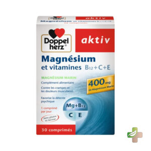 Aktiv Magnesium et Vitamines B12+C+E 30 Comprimés
