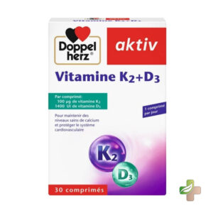 Aktiv Vitamine K2 + D3 30 Comprimes