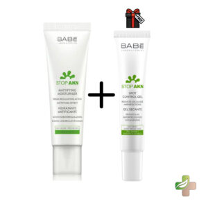 Babe Stop Akn Coffret Crème Mattifying Moisturiser, 50Ml + Spot Control Gel 8ml