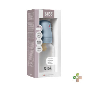 BIBS BIBERON BOTTLE LATEX SLOW FLOW BABY BLUE 0M+ 150ML