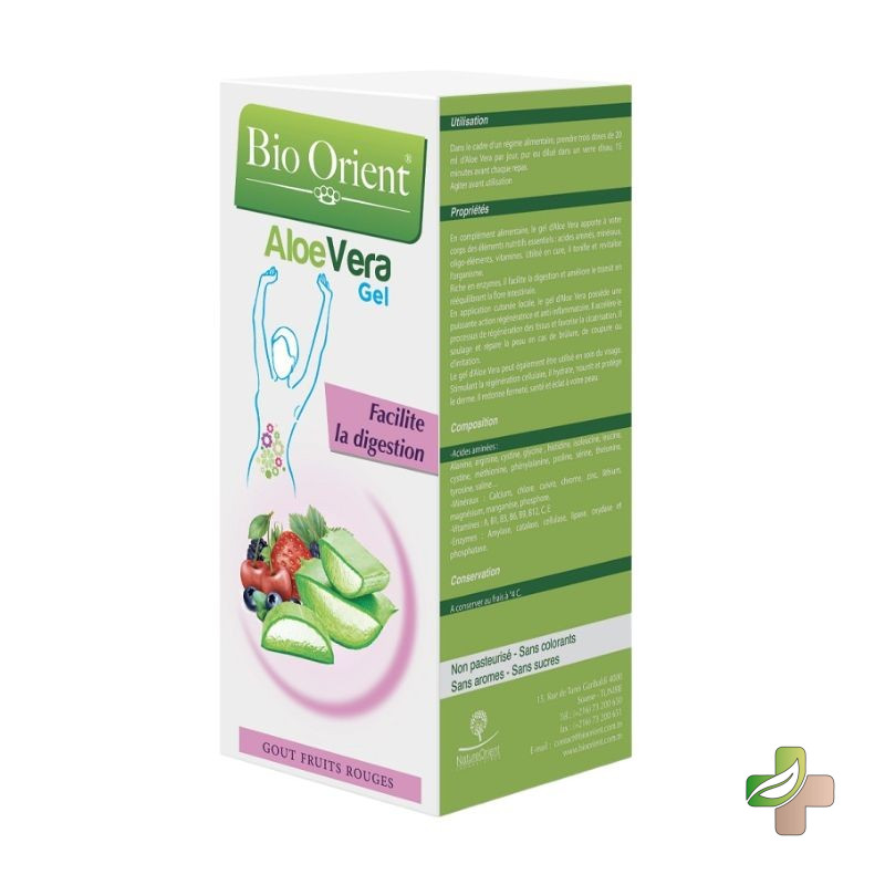 Bio Orient Veralax Gel Aloe Vera – 250 ml, Goût Fruits Rouges