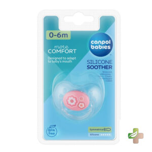 Canpol Sucette Orthodontique en Silicone 0-6 Mois Rose