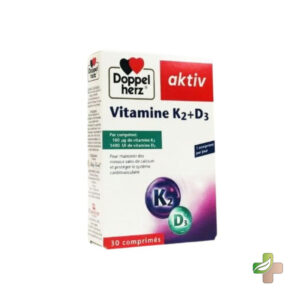 Doppel Herz Aktiv Vitamine K2+D3, 30 Gélules
