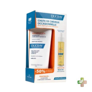 Ducray Coffret Chute De Cheveux Occasionnelle Creastim Reactiv + Shampoing Anaphase+ 200Ml -50%
