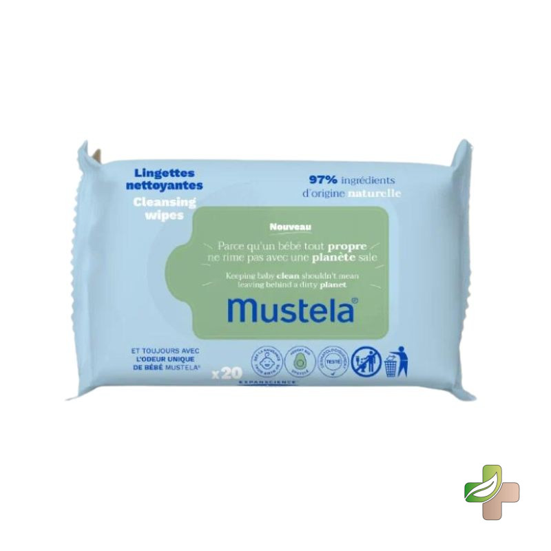 Mustela Lingettes Nettoyants A L’Avocat Bio 60 Lingettes