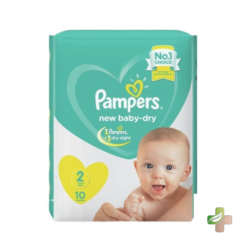 Pampers Couche Bébé Small Pack 10 Pièces, Taille 2