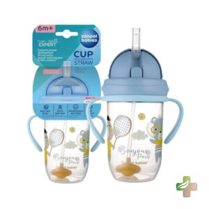 Tasse Anti-déversement avec Paille Lestée 270ml – Bonjour Paris – Bleu Ref 56/607