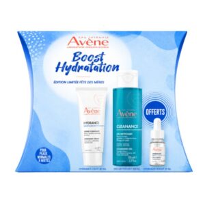 AVÈNE Coffret Boost Hydratation : Hydrance Light + Cleanance Gel Nettoyant + Sérum Hydrance Boost