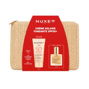 NUXE Crème Solaire Fondante SPF50+ & Huile Prodigieuse 10 ml Offerte avec Trousse Offerte