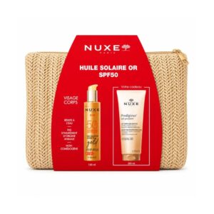 NUXE Huile Solaire OR SPF50+ & Lait de Corps Sublimateur 200ml avec Trousse Offerte