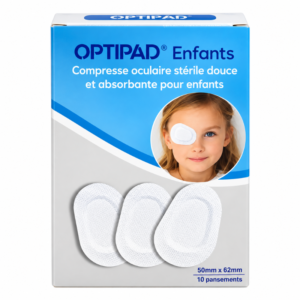 Optipad Enfants , Compresse oculaire stérile douce et absorbante pour enfants